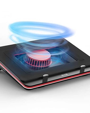 IETS GT500 Powerful Turbo-Fan (5000 RPM) Laptop Cooling Pad with Infinitely Variable Speed,Seal Foam for Rapid Cooling Gaming Laptop,13-17.3inch Laptop Cooler with 3-Port USB Hub
