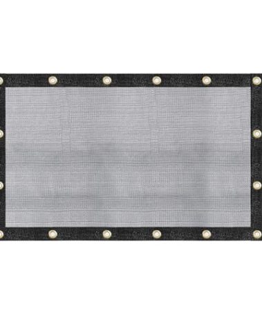 [WindscreenSupplyCo] 60-70% 6.5 FT X 10 FT Mesh Tarp/Shade Cloth 9-Needle Knitted Heavy Duty Black with Grommets for Green House, Garden, pergola, Pools, Dump Truck - MT6510BLKX1