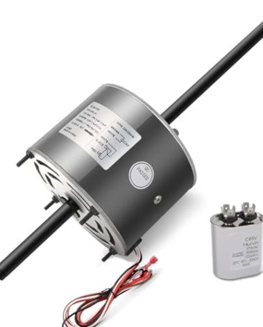 RV Air Conditioner Motor with Capacitor Compatible with Fasco D1092 1468-306 Y6L45 1468A306 7184-0 7855MVA-A11U Series Coleman Mach RV AC Fan Motor Replacement 1/3 HP 115 Volts 3.4 Amps 1675 RPM