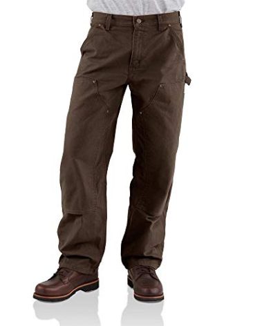 Carhartt Men's Loose Straight Washed Duck Double-Front Dungaree, Dark Brown, W32 x L30