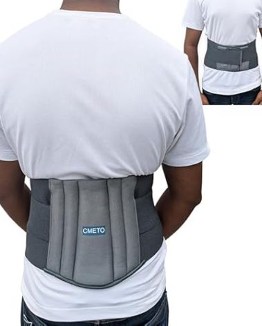 CMETO Back Brace for Lower Back Pain Relief - Back Support Belt for Women & Men for Herniated Disc, Sciatica For Men & Women (L)