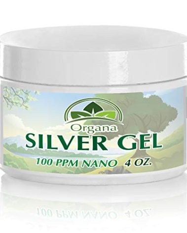 Organa Nano Silver Gel - Advanced Colloidal Silver Skin Cream - Wound Care & First Aid Gel Soothing Topical Ointment for Burns, Razor Burn and Sunburn Irritations - Unscented 4 Oz Jar