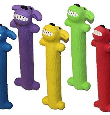 Multipet Loofa Latex Dog Toy Size:Pack of 2 Color:Assorted