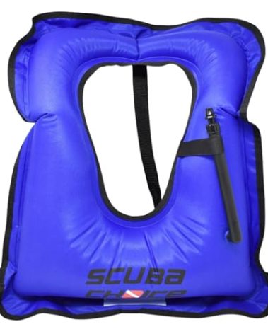 Scuba Choice Snorkel Vest for Adult with Crotch Strap, Durable Inflatable Snorkeling Vests fit Adults Over 200lbs, Easy Oral Inflator, Nylon & TPU Material - Royal Blue, XL