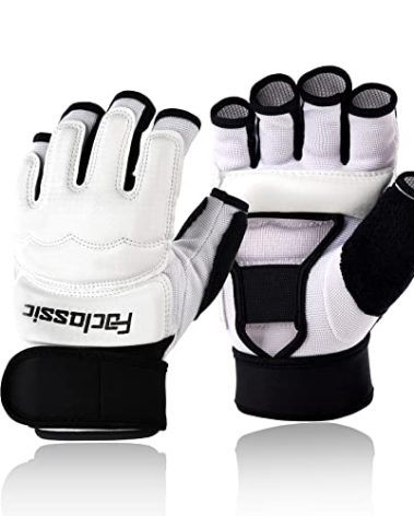 Kickboxing Sparring Gloves MMA Gloves Boxing Gloves for Men Women Kids Half Finger Punching Bag Gloves Fighting Gloves Taekwondo Gloves for Men Women Boxing Training White X-Large