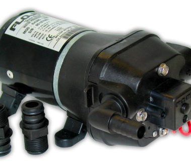 Flojet 04405143A Quad DC Water System Pump, Bypass Included, 12 Volt, 3.3 GPM , Black