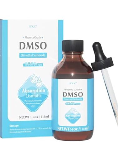 4oz DMSO Liquid 99.99% Pure, Undiluted & Low Odor Dimethyl Sulfoxide, Premium DMSO in a Amber Glass Bottle