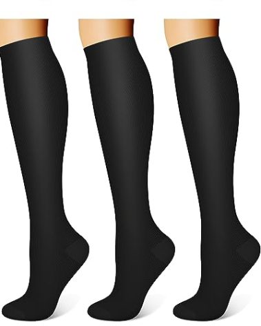 WITHYOU 3 Pairs Compression Socks for Women & Men 15-20 mmHg,Best Support for Nurses Running Hiking