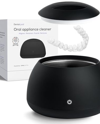 Zima Dental Pod: Ultrasonic Retainer Cleaner. The Original Retainer Cleaner Machine, Aligner Cleaner, Nightguard Cleaner, Mouthguard Cleaner, Denture Cleaner. Ultrasonic Cleaner For Oral Dental Care