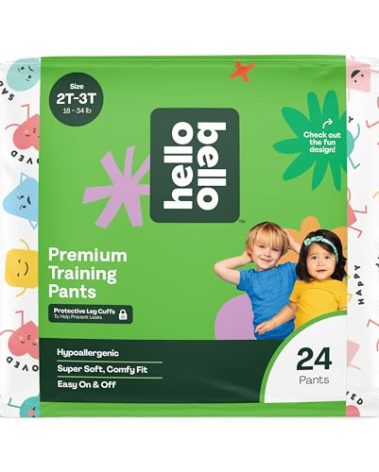 Hello Bello Premium Training Pants 2T-3T, All About Feelings Design, 24ct Jumbo Pack