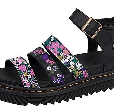 Dr. Martens Women's Blaire Fisherman Sandal, Black Hydro Print, 7