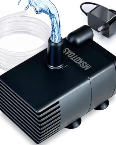 Automatic Small Sump Pump with Water Sensor, 8 FT Lift 74 GPH with 6 FT Tubing, 115/230V Mini HVAC Condensate Removal Pump with Float Switch for Dehumidifier, Air Conditioner, Hydroponic, Auto On Off