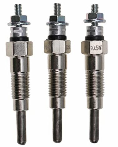 JEENDA 3PCS Glow Plugs M87919 AT110814 for John Deere 330 332 375 430 455 655 755 855 F915 F925 F935 X495 X595 1435 2030 2500 2210 4010 4110 670 770 Yanmar 3TN66C 3TN66UJ 3TNA72UJ 3TNA72UJ3 3TNE74