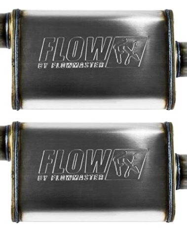 Flowmaster 71226 FlowFX Muffler 409S 2.5 inch Offset In / 2.5" Center Out by MAPerformance - (2 Pack)