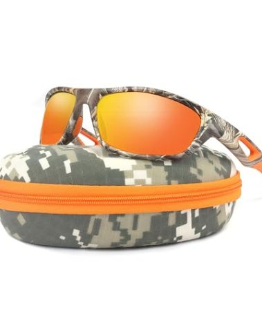 JIANGTUN Camo Polarized Wrap-around Sport Sunglasses for Men Women UV400 Driving Fishing Hunting Sun Glasses