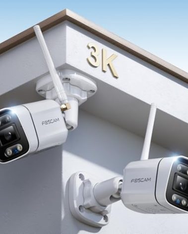 FOSCAM 3K 5MP Security Cameras Wireless Outdoor, 5GHz&2.4GHz WiFi Camera for Home Security, 120° FoV Outside Surveillance Cam, AI Human/Vehicle Detection, 66FT Color Night Vision, 120dB Siren, IP66