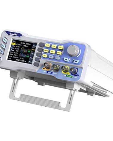 Upgraded Signal Generator, Seesii 80MHz 275MSa/s Dual Channel Signal Source Arbitrary Waveform Function Generator Frequency Meter, Support Phase Difference of 0-359.99° Adjust & APP Control