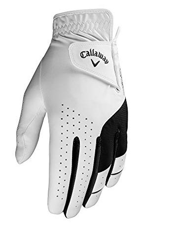 Callaway Golf Weather Spann Glove (Worn on Left Hand, Cadet (Short Fingers) 2019, Medium, White (2-pack))