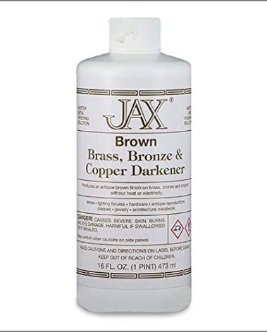 JAX Brown Darkener - Metal Finishing Solution - Antique Finish Without Heat or Electricity - Pint