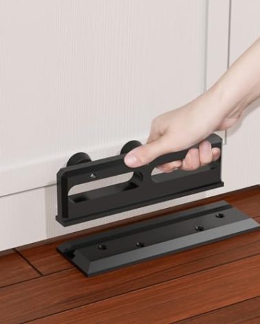 BUYYAH Door Security Bar, French Security Door Brace, Security Door Barricade, Withstands 3000 Lbs, Prevents Entry Burglaries Home Invasions