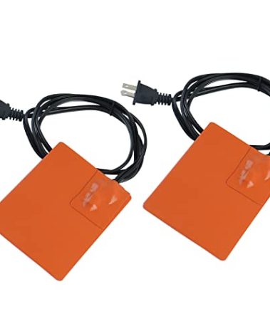 Silicone Heater Pad Car Oil Pan Heater Pad Engine Heating Pad with Heat Protector 4 x 5 Inch 150W 120V 2 Pcs