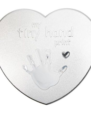 C.R. Gibson 3 Piece Baby Handprint & Footprint Kit, 6.5" x 6.25", Heart First