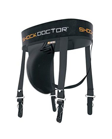 Shock Doctor Hockey Garter Supporter Jock Strap with Cup Pocket (Cup Not Included)