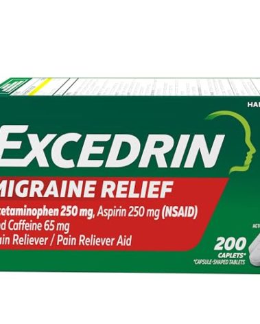 Excedrin Migraine Relief Caplets to Alleviate Migraine Symptoms - 200 Count