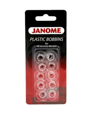 Janome 10-Pack Plastic Bobbins for All Janome Models - Top and Front Load