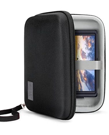 USA Gear 7.5 Inch Hard Shell Camera Monitor Case - Portable Video Monitor Bag Compatible with Feelworld Monitor, Atomos, SmallHD Focus, Shinobi SDI, Lilliput A7s, and More Video Monitors (Black)