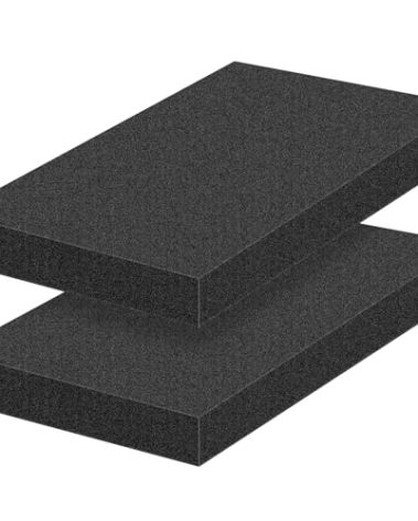 2 PCS Polyurethane Foam Sheets 16" L x 12" W x 2" T Packing Foam Inserts Cuttable Craft Foams Cushion Foams High Density Foam Pads for Case, Tool Box, Game Box, Camera, Jewelry, DIY Craft, Black
