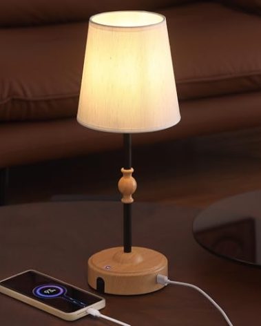 MEIXISUE Cordless Rechargeable Table Lamp with Dimmer,Portables Battery Operated Table Lamp,Touch Dimmable Desk Lamp with USB Port,Bedside Night Lamp for Patio Camping Restaurant Home