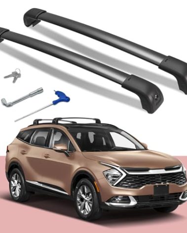 Soruci 300lbs Roof Rack Cross Bars Compatible with 2016-2025 Kia Sportage SX/SX Prestige Luggage Rack Crossbar Cargo Carrier Rooftop Accessories (with Flush Side Rails)