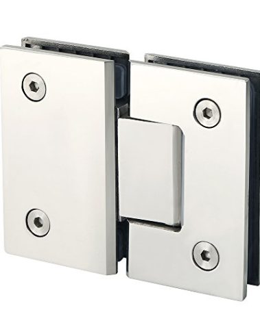 Alise Glass Shower Door Hinges, 180 Degree Shower Door Hinges for Glass Doors,Heavy Duty Stainless Steel Cabinet Hinges,Frameless Shower Doors Hardware Replacement Part,Polished Chrome