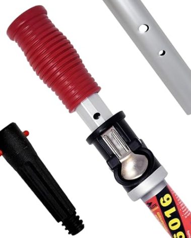 SKIMLITE MANUFACTURING Snaplite Telescopic Pool Pole 16 Ft Adjustable Cleaning Poles Push Button Lock Light Weight Easy Grip, Includes Universal Threaded Adapter for Skimmer Net Brush Vacuum Head