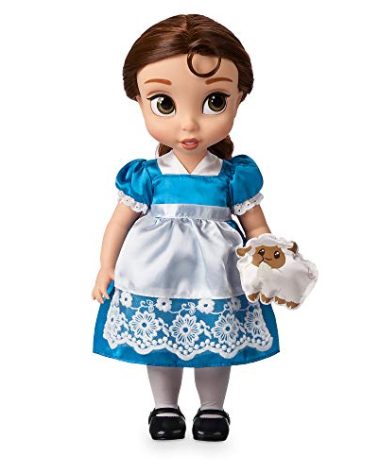 Disney Animators' Collection 16-Inch Belle Doll from Beauty & The Beast with Sheep, Fully Posable, Satin Dress - Ages 3+
