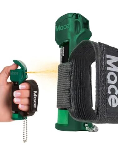 Mace Dog Repellent Spray - Muzzle Dog Deterrent & Self Defense Spray, 14g, 10 Feet Range, Max Strength 10% OC Canine Safe Formula, Flip Top Safety Cap, Adjustable Hand Strap