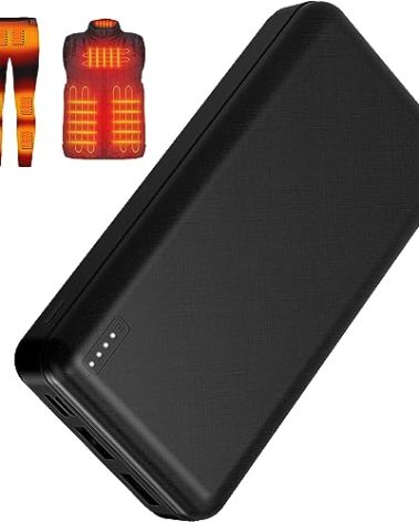 Whsahans 5V 2A 20000mah Heated Vest Heated Jacket Battery Pack Power Bank Rechargeable Battery for for Heated Vests Heated Jackets Heated Hoodies for Men Women(No DC Port, Not Suit for 7.4v)