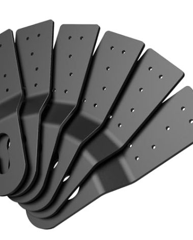 6 Packs Roof Safety Anchor Hitch Clip, Fall Protection Roof Anchor Connects to Wood Surfaces, Portable Heavy-Duty Roof Safety Anchor, Black