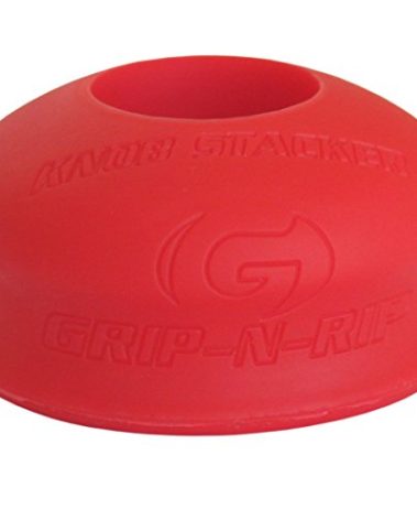 Grip-N-Rip Knob Stacker Choke-Up Ring for Baseball/Softball Bats Provides Choking Up Space & Relief from Bat Sting, Stackable for Custom Fit and Comfort (Red)