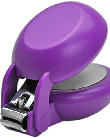 HARAC Special Needs Nail Clippers for Arthritic Hands, Senior and Kids, Adapted Nail Clipper for Fingernail and Thick Toenail, Made in Japan (Purple)