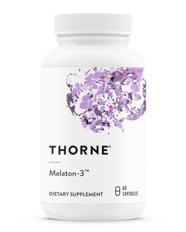 THORNE - Melaton-3 - 3mg Melatonin Supplement - Supports Normal Circadian Rhythms, Restful Sleep & Relaxation* - NSF Certified for Sport - 60 Capsules