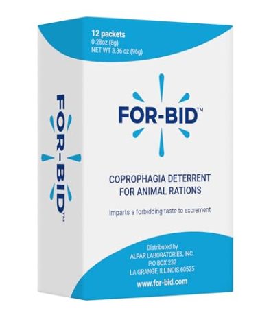 For-Bid Stool Eating Deterrent for Dogs & Cats – Vet-Recommended Coprophagia Deterrent for Dogs for 50+ Years – Effective, Pet Safe, Helps Reduce Odors & Won't Alter Food Taste – Made in The USA