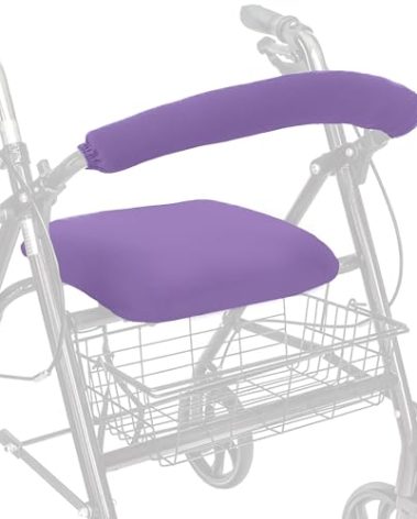 Top Glides Playful Purple Universal Rollator Walker Seat and Backrest Covers (Purple)