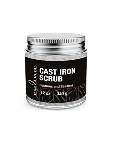 Culina Cast Iron Cleaning & Restoring Scrub | Removes Rust Without Scratching & Care Before Cleaning, Washing & Seasoning | 100% Natural | for Cast Iron Skillets, Pans & Cookware