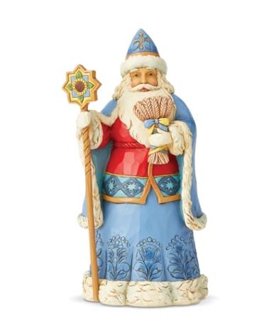 Enesco - 6004236 Jim Shore Heartwood Creek Santa's Around The World Ukrainian Figurine, 7.1 Inch, Multicolor