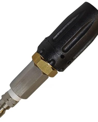 X-Jet DS Twist Nozzle - Adjustable Downstream Soft Wash Nozzle. 0-60 degree Spray Pattern with Low to High Reach for use with Pressure Washer 2-3 GPM