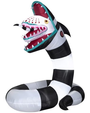 Gemmy 6 Foot Beetlejuice Sandworm Light Up Halloween Inflatable Lawn Decoration