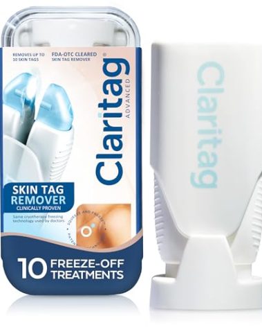 Claritag Advanced Skin Tag Remover - FDA-Cleared Device - Only for Skin Tag Removal - Works in 7-14 Days - Up to 10 Treatment Cycles - Cryogenic Freeze-Off Kit