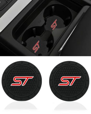 2 Pcs Black car Cup Holder Coaster Compatible with ST 2.75 Inch Silicone Anti-Slip Fashion car Interior Accessories